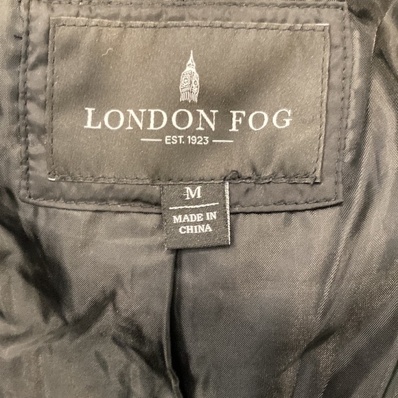London Fog Black Down Puffer with Detachable Faux Fur Hood Size M… - Picture 14 of 15